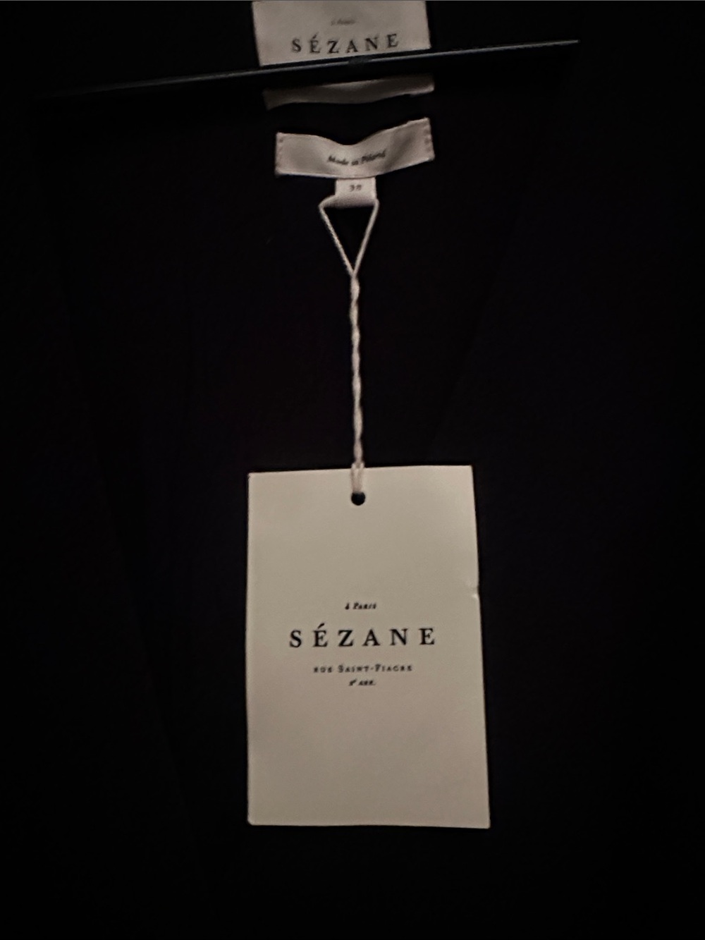 Sezane Black Wrap-Style Mini Dress - Picture 6 of 6